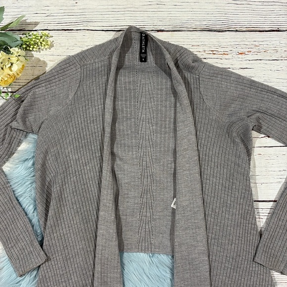 Athleta Solstice Wrap Open Front Grey Heather Cardigan - Picture 7 of 10